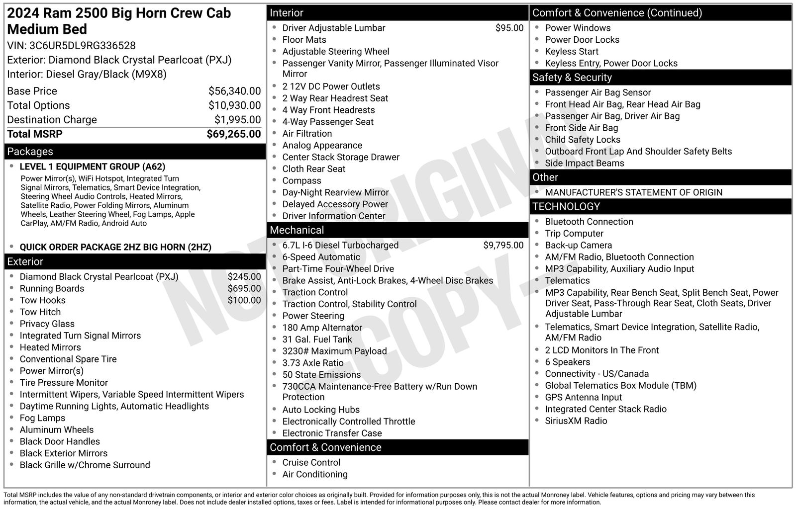 ram ram 2500 pickup 2024 3C6UR5DL9RG336528 image ram ram 2500 pickup 2024 3C6UR5DL9RG336528 image